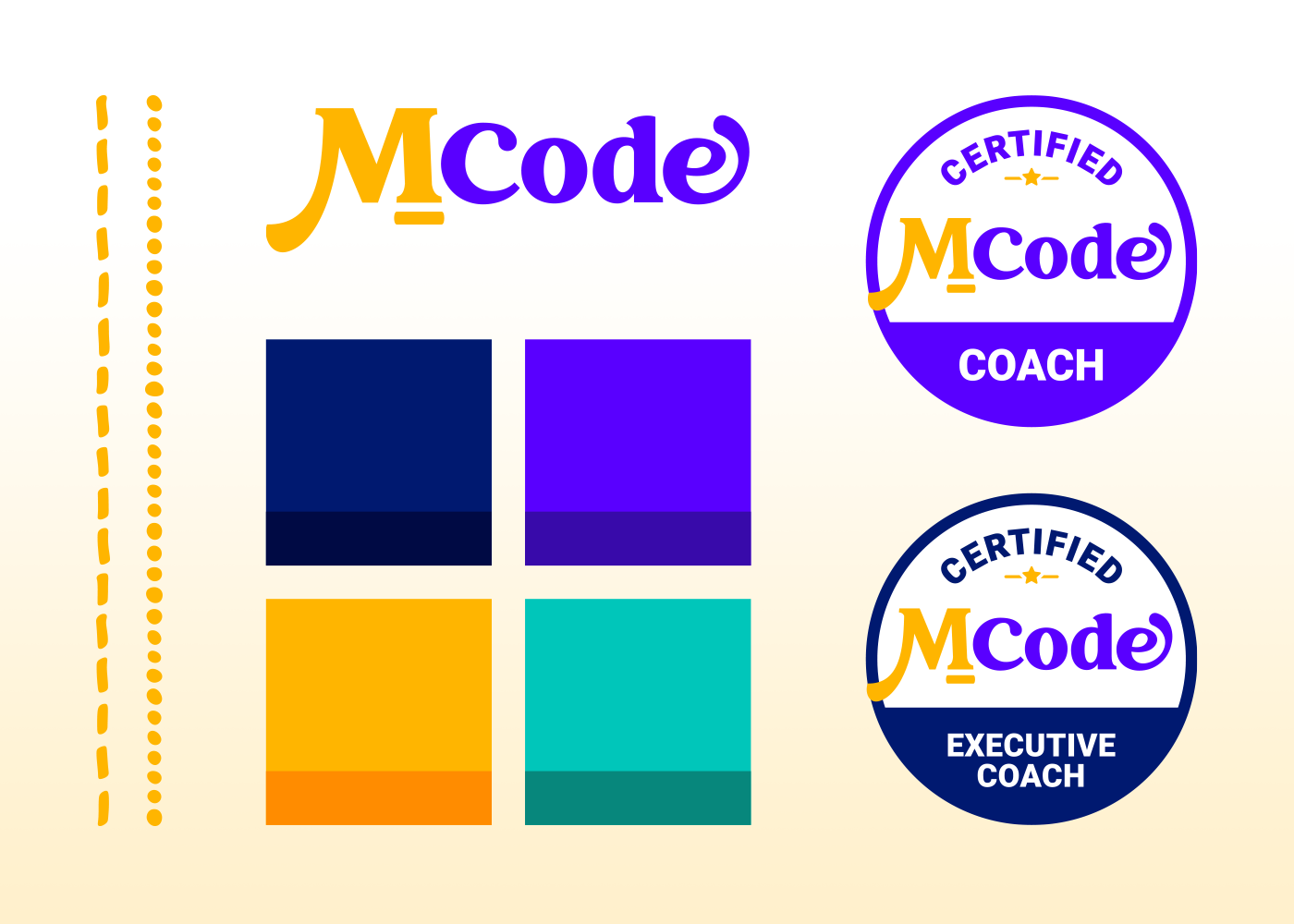 MCode brand elements and brand color palette
