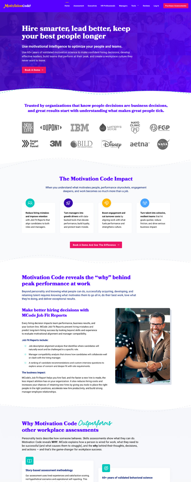 Motivation Code website screenshot