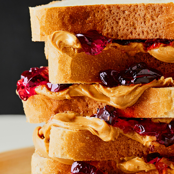 Partnering with Bourn Creative is easy and smooth like this 4x4 ooey-gooey peanut butter and strawberry jelly sandwich