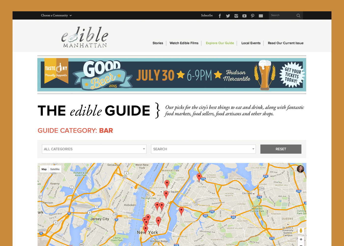 Sample web design for digital publishers