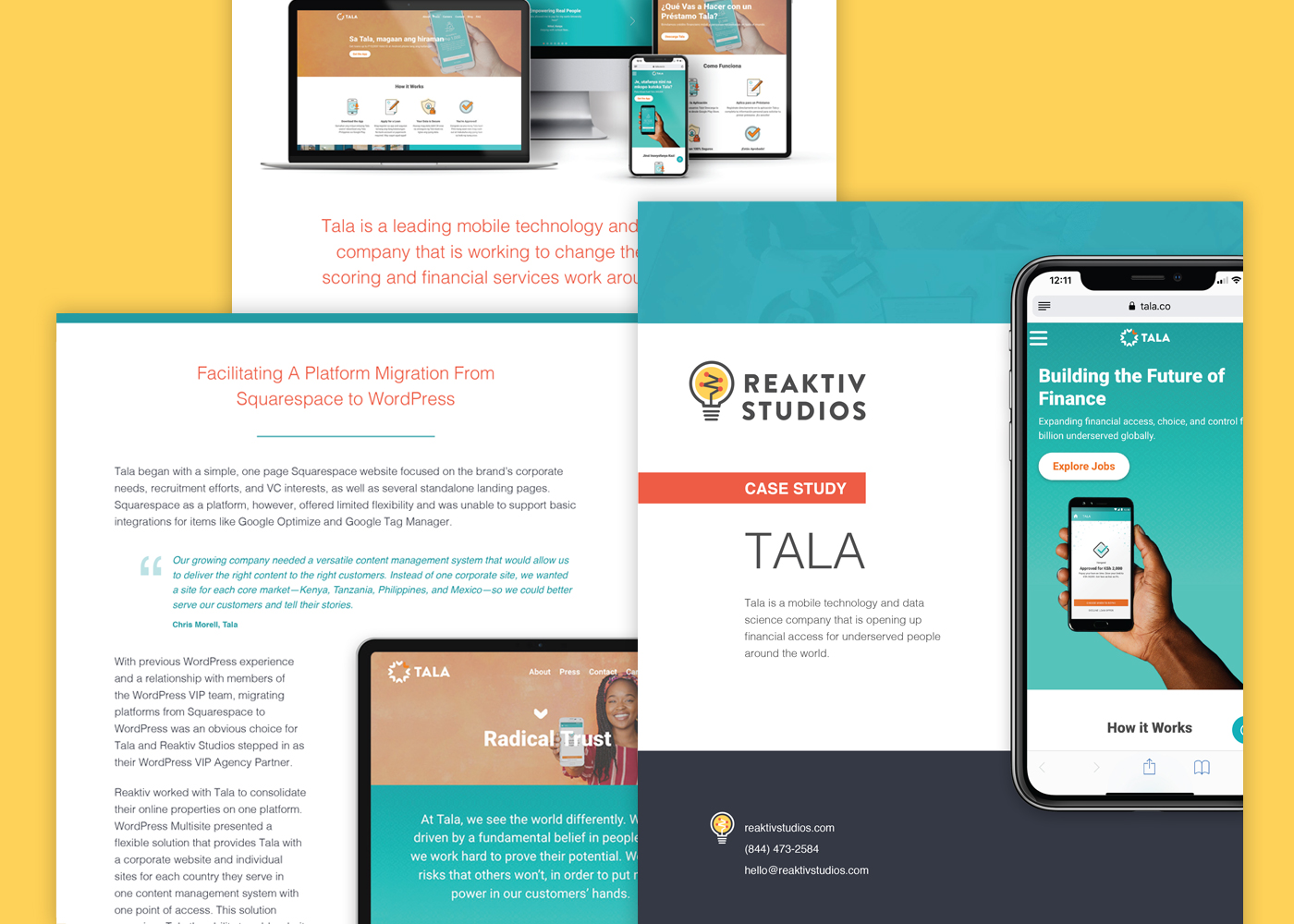 Sample Case Study Copywriting and design: Reaktiv