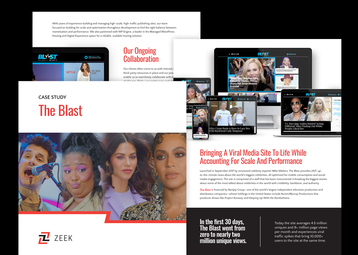 Sample digital agency case study copywriting and graphic design: Zeek Interactive