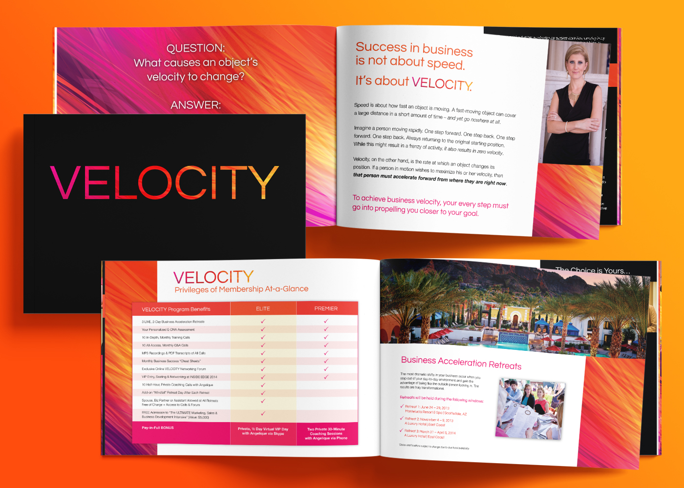 Sample coach marketing: Coaching program branding and sales brochure design