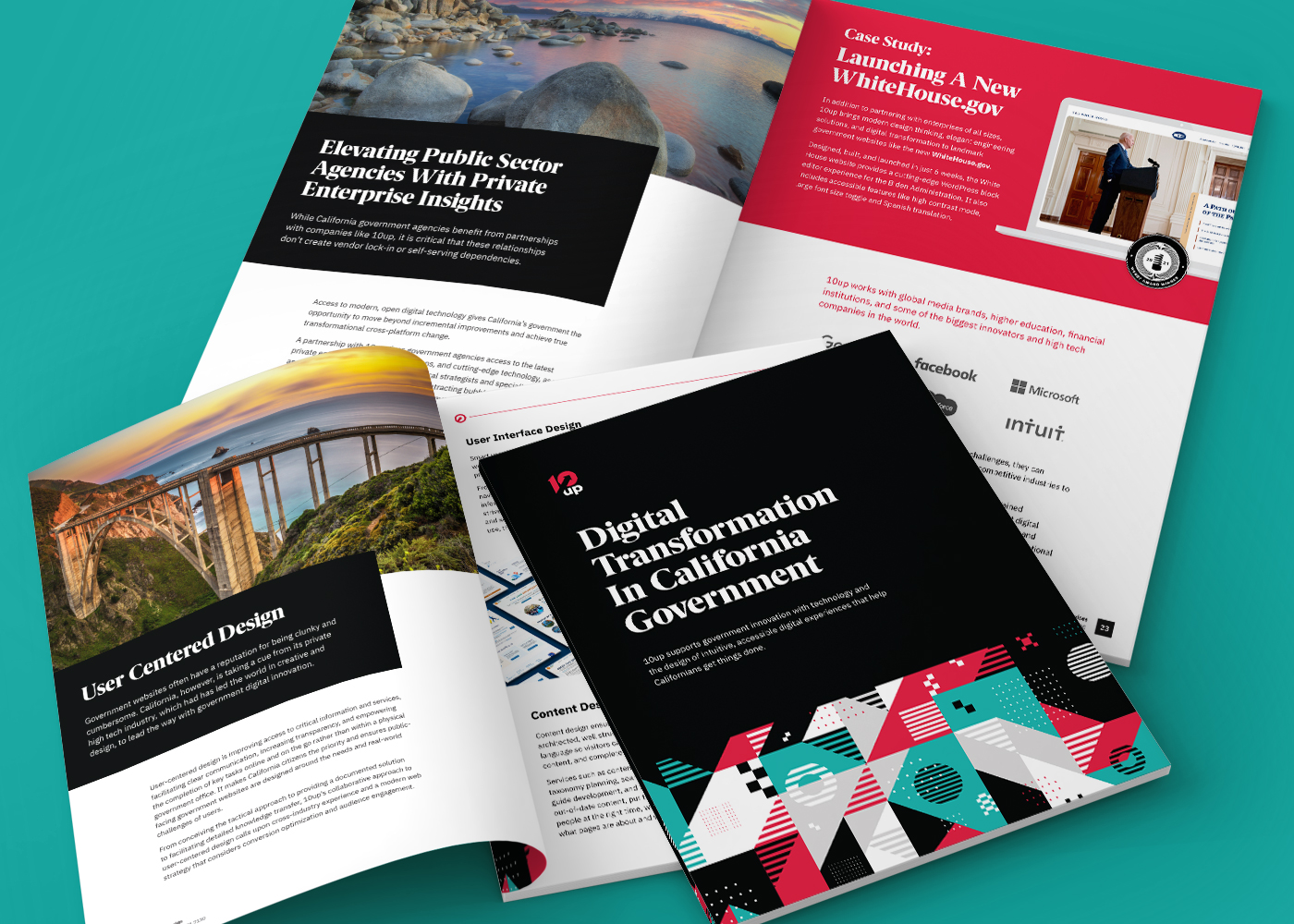 Marketing and sales brochure design: 10up Government Sales and Capabilities
